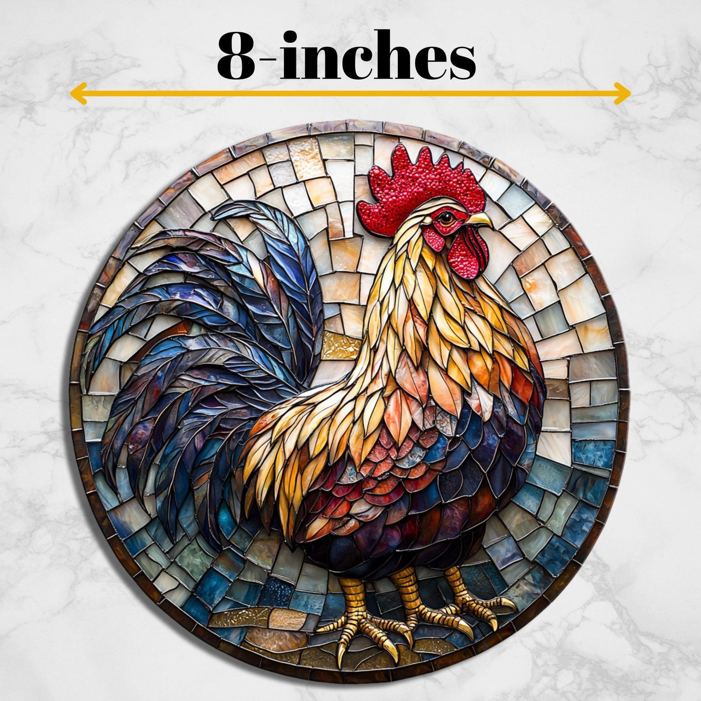 Rooster Glass Cutting Board Trivet Hot Plate Charcuterie Board Gift for Her Mom Christmas Housewarming