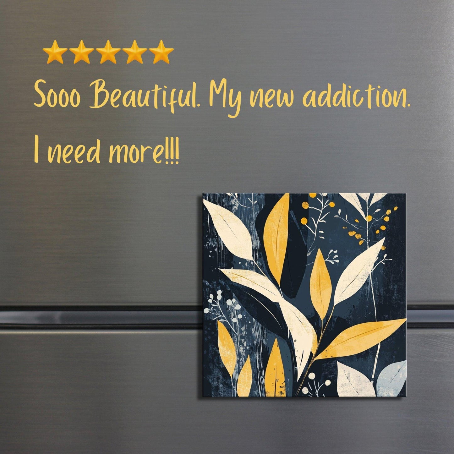 Scandinavian Floral Fridge Magnet 2-inch Strong Refrigerator Magnet Kitchen Decor Dopamine Ceramic Tile Art Gift for Her fridgescaping